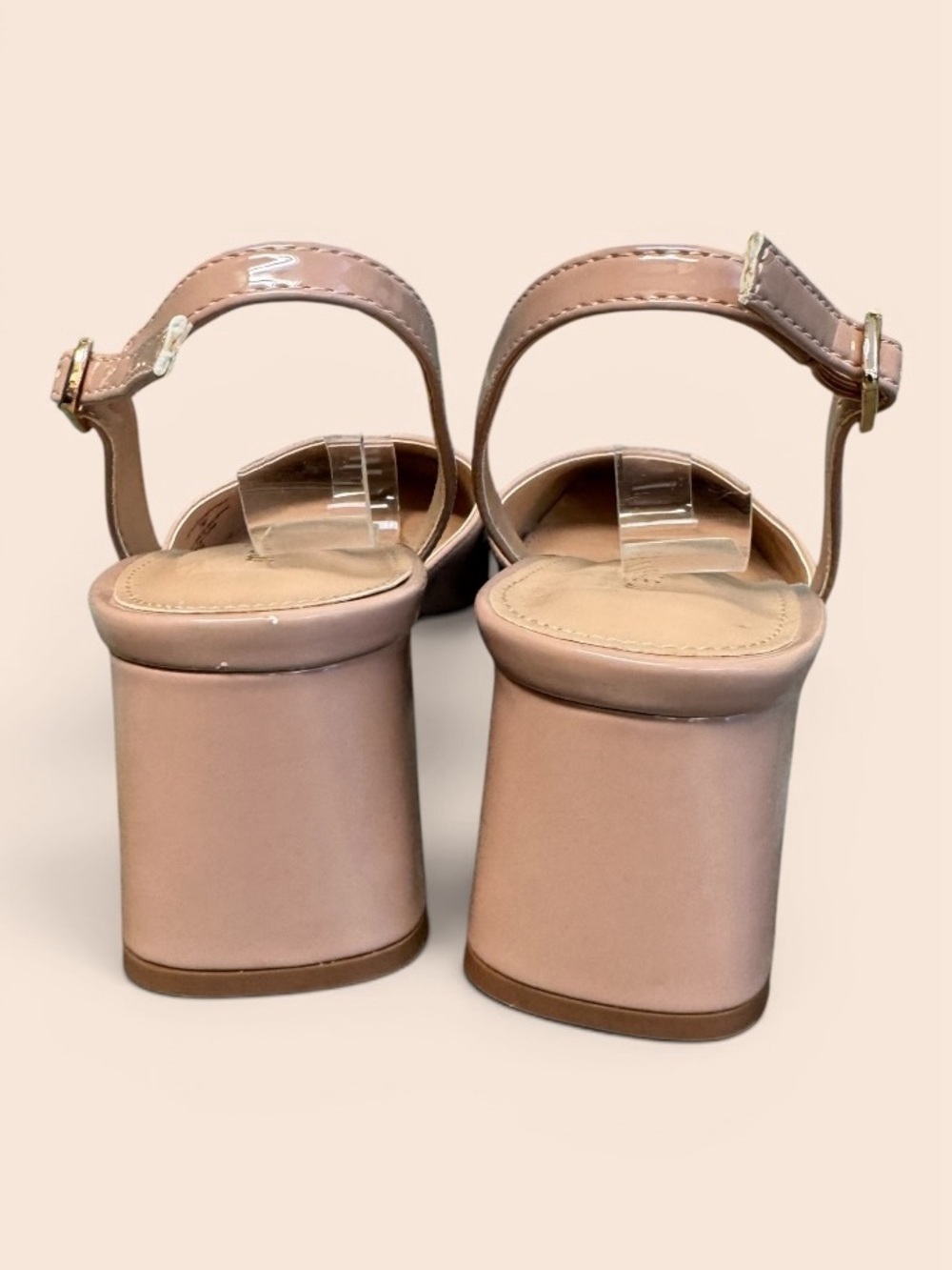Madden Girl Novvaa Slingback Back Block Heel Blush Patent Size 7 - Picture 5 of 16